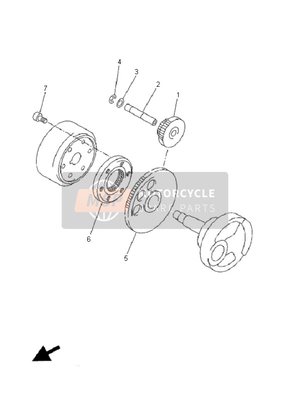 Yamaha VP250 X-CITY 2008 Starter 2 for a 2008 Yamaha VP250 X-CITY